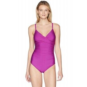 Calvin Klein Women's Standard V-neck Twist Front Purple Size 8 $180